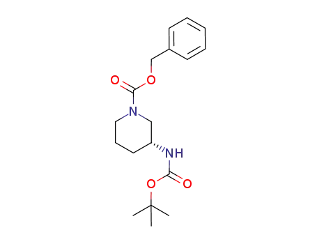 Molecular Structure of 485820-12-0 ((R)-3-N-BOC-AMINO-1-CBZ-PIPERIDINE)