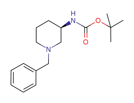 Molecular Structure of 454713-13-4 ((S)-1-Benzyl-3-N-Boc-aminopiperidine)