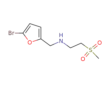 Molecular Structure of 845658-68-6 (N-[(5-Bromo-2-furyl)methyl]-2-(methylsulfonyl)ethanamine)