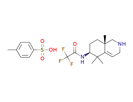 N-Trifluoroacetyl-1,2,3,5,6,7,8,8a-octahydro-5,5,8a-trimethyl-(6β,8aβ)-6-isoquinolineamine 4-methylbenzenesulfonate
