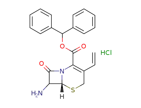 Benzhydryl 7-amino-3-vinyl-3-cephem-4-carboxylate hydrochloride