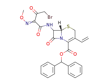 benzhydryl 7-(4-bromo-2-methoxyiminoacetoacetamido)-3-vinyl-3-cephem-4-carboxylate