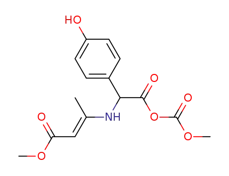 Methoxycarbonyl D-α-(1-carbomethoxypropen-2-yl)amino-p-hydroxyphenyl-acetate