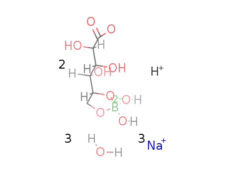 Trinatrium-hydrogen-bis-{D-gluconato-(3-)-O(5),O(6)-dihydroxy}-borat(2-)