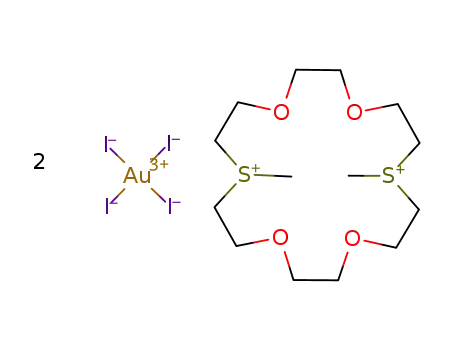 1,10-dimethyl-4,7,13,16-tetraoxa-1,10-dithiacyclooctadecane tetraiodoaurate(IV)