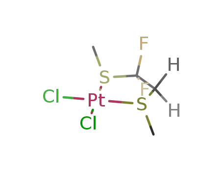 cis-dichloro[1,2-bis(methylthio)1,1-difluoro-ethane] platinum(II)