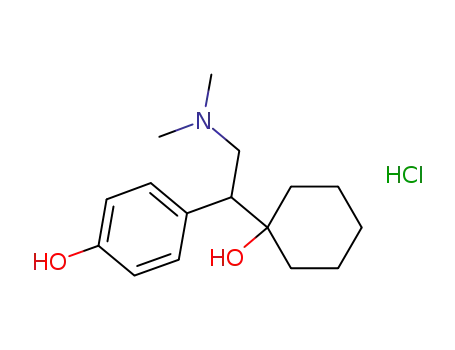 Molecular Structure of 300827-87-6 (4-[2-(Dimethylamino)-1-(1-hydroxycyclohexyl)ethyl]-phenol  hydrochloride)