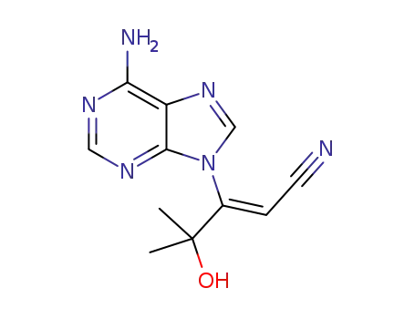 (Z)-3-(6-amino-9H-purin-9-yl)-4-hydroxy-4-methyl-2-pentenenitrile