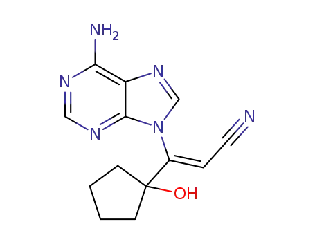 (Z)-3-(6-amino-9H-purin-9-yl)-3-(1-hydroxycyclopentyl)-2-propenenitrile
