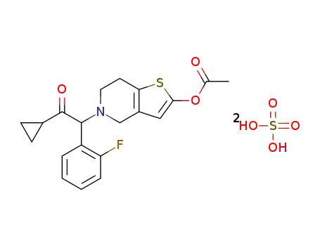 2-acetyloxy-5-(α-cycloproylcarbonyl-2-fluorobenzyl)-4,5,6,7-tetrahydrothieno[3,2-c]pyridine bisulfate