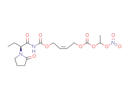 (Z)-4-((1-(nitrooxy)ethoxy)carbonyloxy)but-2-enyl (S)-2-(2-oxopyrrolidin-1-yl)butanoylcarbamate