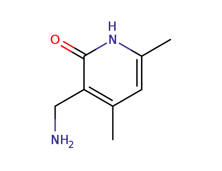 Molecular Structure of 771579-27-2 (2(1H)-Pyridinone, 3-(aminomethyl)-4,6-dimethyl- (9CI))
