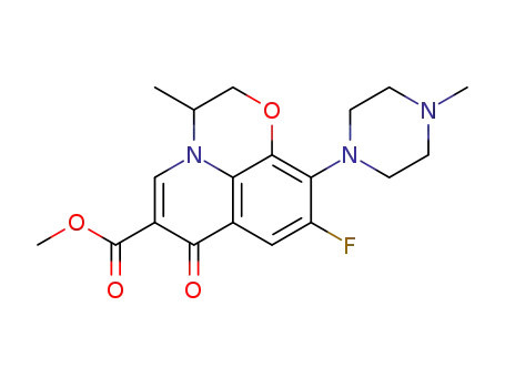 methyl 9-fluoro-3-methyl-10-(4-methylpiperazin-1-yl)-7-oxo-2,3-dihydro-7H-[1,4]oxazino[2,3,4-ij]quinoline-6-carboxylate
