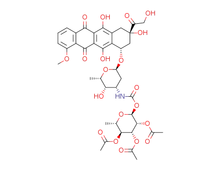 N-(2,3,4-tri-O-acetyl-α-L-rhamnopyranosyloxycarbonyl)doxorubicin