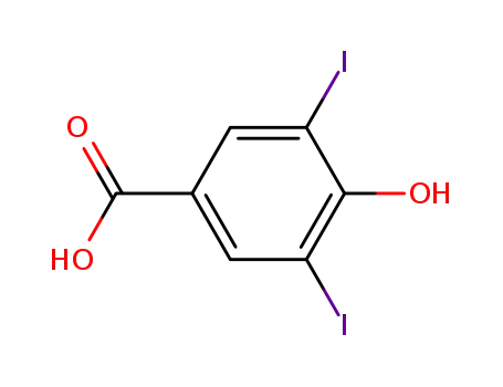 Molecular Structure of 618-76-8 (3,5-DIIODO-4-HYDROXYBENZOIC ACID)