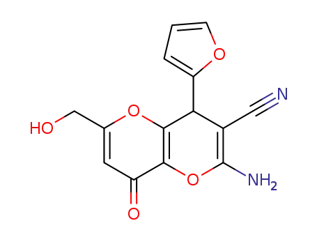 2-amino-4-(furan-2-yl)-6-(hydroxymethyl)-8-oxo-4,8-dihydropyrano[3,2-b]pyran-3-carbonitrile