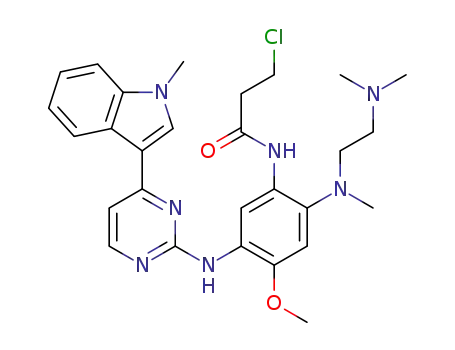 3-chloro-N-(2-{[2-(dimethylamino)ethyl](methyl)amino}-4-methoxy-5-{[4-(1-methyl-1H-indol-3-yl)pyrimidin-2-yl]amino}phenyl)propanamide