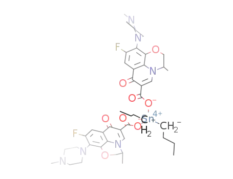 n-Bu2Sn((RS)-7-fluoro-2-methyl-6-(4-methylpiperazin-1-yl)-10-oxo-4-oxa-1-azatricyclo[7.3.1.05,13]trideca-5(13),6,8,11-tetraene-11-carboxylate)2