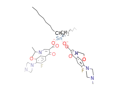 n-Oc2Sn((RS)-7-fluoro-2-methyl-6-(4-methylpiperazin-1-yl)-10-oxo-4-oxa-1-azatricyclo[7.3.1.05,13]trideca-5(13),6,8,11-tetraene-11-carboxylate)2
