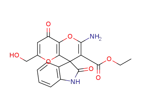 ethyl 2'-amino-6'-(hydroxymethyl)-2,8'-dioxo-8'H-spiro[indoline-3,4'-pyrano[3,2-b]pyran]-3'-carboxylate