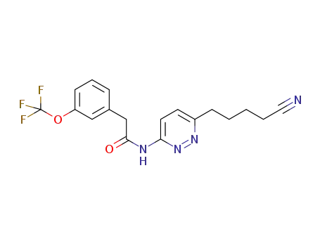 N-(6-(4-cyanobutyl)pyridazin-3-yl)-2-(3-(trifluoromethoxy)phenyl)acetamide