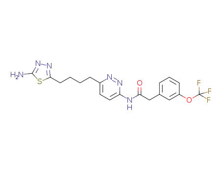 N-(6-(4-(5-amino-1,3,4-thiadiazol-2-yl)butyl)pyridazin-3-yl)-2-(3-(trifluoromethoxy)phenyl)acetamide