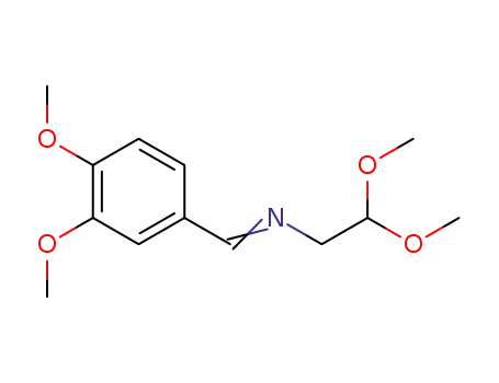 Molecular Structure of 39964-87-9 (Ethanamine, N-[(3,4-dimethoxyphenyl)methylene]-2,2-dimethoxy-)