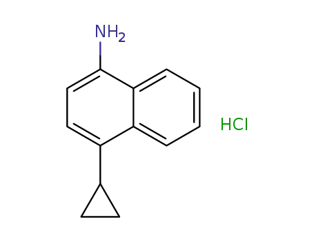 Molecular Structure of 1533519-92-4  (4-cyclopropylnaphthalen-1-aMine hydrochloride)