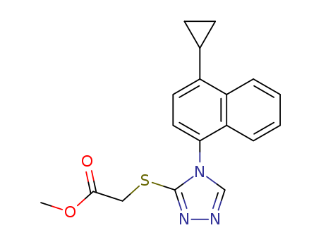 2-[[4-(4-cyclopropyl-1-naphthalenyl)-4H-1,2,4-triazol-3-yl]thio]-, methyl ester(1533519-85-5)