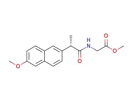 Molecular Structure of 847454-70-0 (Glycine, N-[(2S)-2-(6-methoxy-2-naphthalenyl)-1-oxopropyl]-, methyl
ester)
