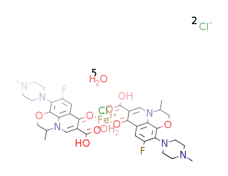 [Fe(ofloxacin)2ClH2O]2CI*5H2O