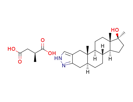 ((1S,3aS,3bR,5aS,10aS,10bS,12aS)-1,10a,12a-trimethyl-1,2,3,3a,3b,4,5,5a,6,7,10,10a,10b,11,12,12a-hexadecahydrocyclopenta[5,6]naphtho[1,2-f ]indazol-1-ol)*(S-methylsuccinic acid)