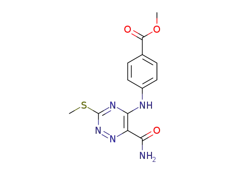 methyl 4-(6-carbamoyl-3-(methylthio)-1,2,4-triazin-5-ylamino)benzoate