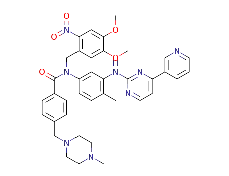 N-(4,5-dimethoxy-2-nitrobenzyl)-N-(4-methyl-3-((4-(pyridine-3-yl)pyrimidine-2-yl)amino)phenyl)-4-((4-methylpiperazin-1-yl)methyl)benzamide