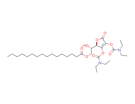 (S)-2-((R)-3,4-bis(diethylcarbamoyloxy)-5-oxo-2,5-dihydrofuran-2-yl)-2-hydroxyethyl palmitate