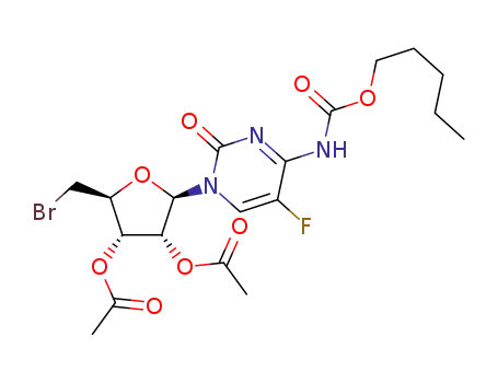 5'-bromo-2',3'-di-O-acetyl-5-fluoro-N4-(pentyloxycarbonyl)cytidine