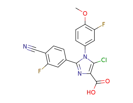 5-chloro-2-(4-cyano-3-fluorophenyl)-1-(3-fluoro-4-methoxyphenyl)imidazole-4-carboxylic acid