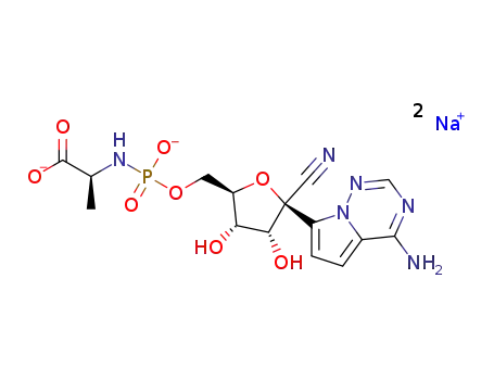 ((((2R,3S,4R,5R)-5-(4-aminopyrrolo[2,1-f][1,2,4]triazin-7-yl)-5-cyano-3,4-dihydroxytetrahydrofuran-2-yl)methoxy)oxidophosphoryl)alanine bis-sodium salt