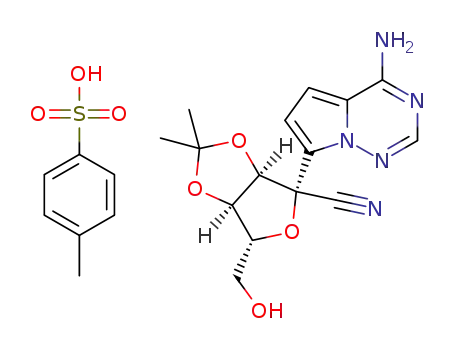 (3aR,4R,6R,6aR)-4-(4-aminopyrrolo[2,1-f][1,2,4]triazin-7-yl)-6-(hydroxymethyl)-2,2-dimethyltetrahydrofuro[3,4-d][1,3]dioxole-4-carbonitrile p-tolylsulfonic acid salt