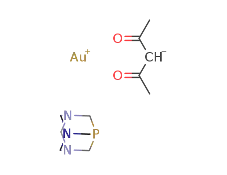 [Au(acac)(1,3,5-triaza-7-phosphatricyclo[3.3.1.13.7]decane)]