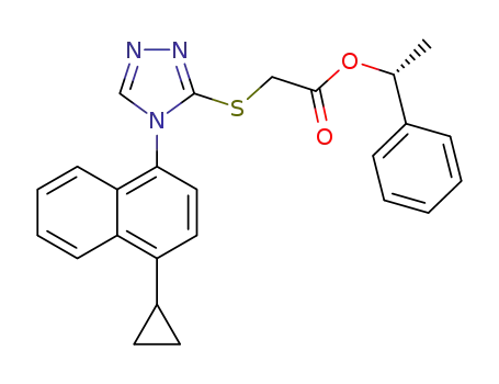 (R)-1-phenylethyl 2-((4-(4-cyclopropylnaphthalen-1-yl)-4H-1,2,4-triazol-3-yl)thio)acetate
