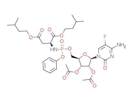 2',3'-di-O-acetyl-5-fluorocytidine-5'-[phenylbis(isoamyl-L-aspartyl)]phosphate