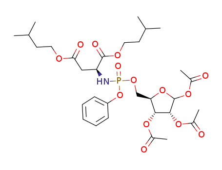 1,2,3-tri-O-acetyl-α,β-D-ribofuranose-5-[phenylbis(isoamyl-L-aspartyl)]phosphate