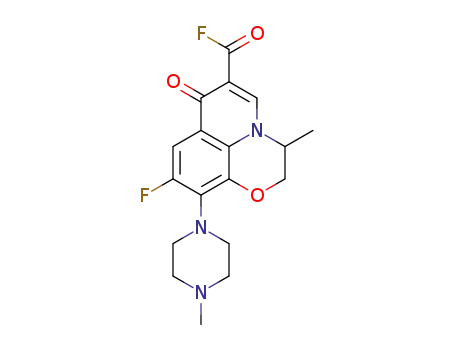 9-fluoro-3-methyl-10-(4-methylpiperazin-1-yl)-7-oxo-2,3-dihydro-7H-[1,4]oxazino[2,3,4-ij]quinoline-6-carbonyl fluoride