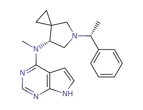 N-methyl-N-((R)-5-((R)-1-phenylethyl)-5-azaspiro[2.4]heptan-7-yl)-7H-pyrrolo[2,3-d]pyrimidin-4-amine