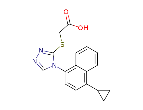 2-[[4-(4-cyclopropylnaphthalen-1-yl)-4H-1,2,4-triazol-3-yl]thio]acetic acid