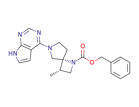 benzyl (3S,4R)-3-methyl-6-(7H-pyrrolo[2,3-d]pyrimidin-4-yl)-1,6-diazaspiro[3.4]octane-1-carboxylate