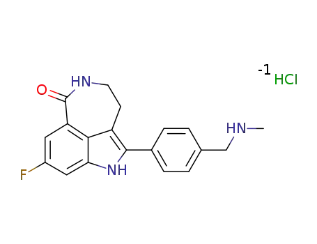 8-fluoro-2-{4-[(methylamino)methyl]phenyl}-1,3,4,5-tetrahydro-6H-azepino[5,4,3-cd]indol-6-one hydrochloride