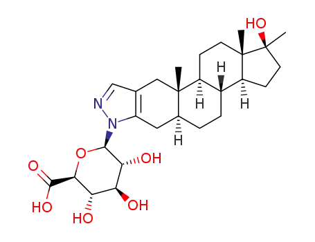 1‑deoxy‑1‑(17β‑hydroxy‑17α‑methyl‑5α‑androstano[3,2‑c]pyrazol‑1′‑yl)‑β‑d‑glucopyranuronic acid
