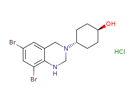 4-(6,8-dibromo-1,4-dihydroquinazolin-3(2H)-yl)-cyclohexanol hydrochloride